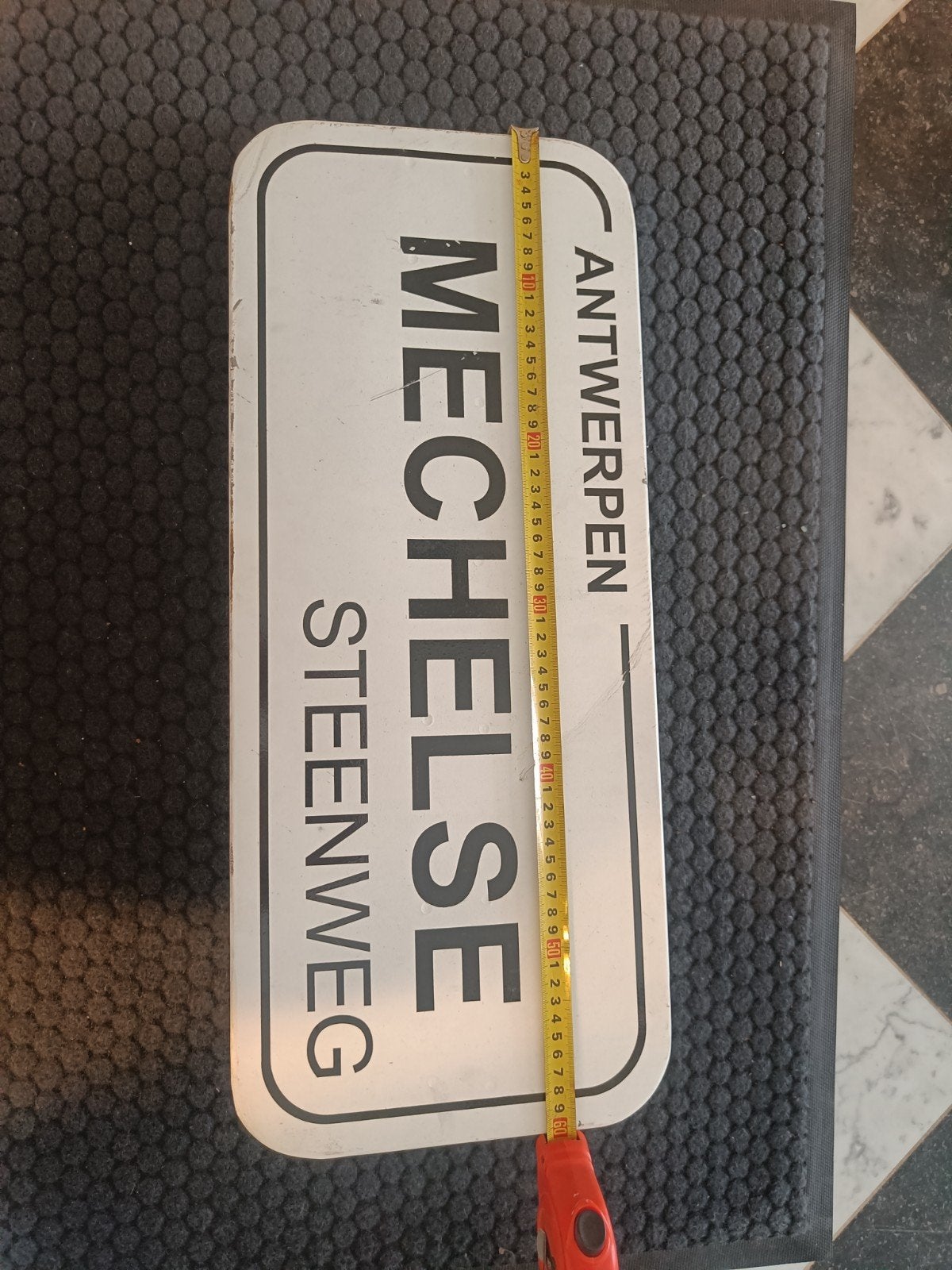 Straatnaambord Mechelse steenweg Antwerpen., Enlèvement