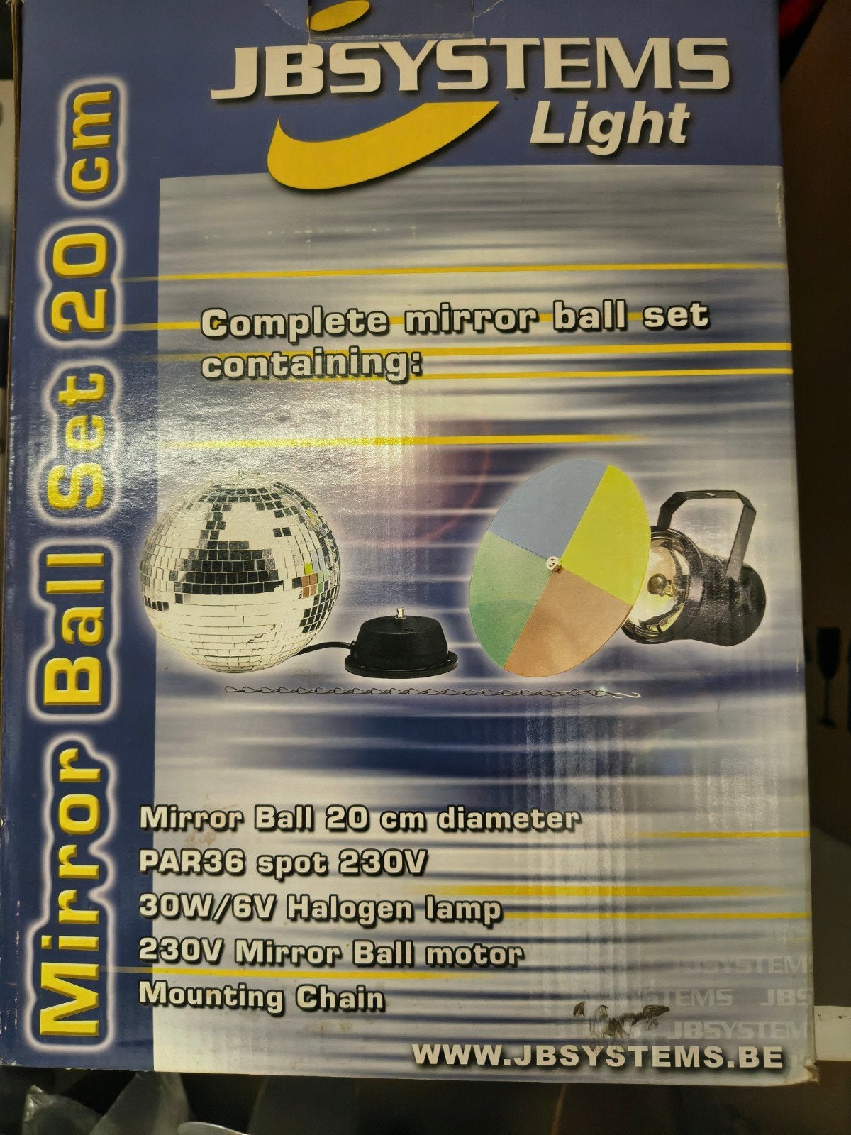 Discobal + lamp  met kleurenfilters, Hobby en Vrije tijd, Elektronica-componenten, Ophalen