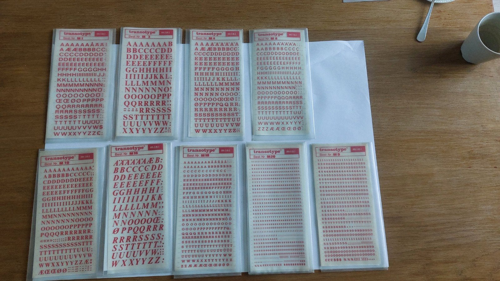 Set van 34 Transotype dry transfer symboolletters, Ophalen of Verzenden, Zo goed als nieuw, Vliegtuig, Overige merken