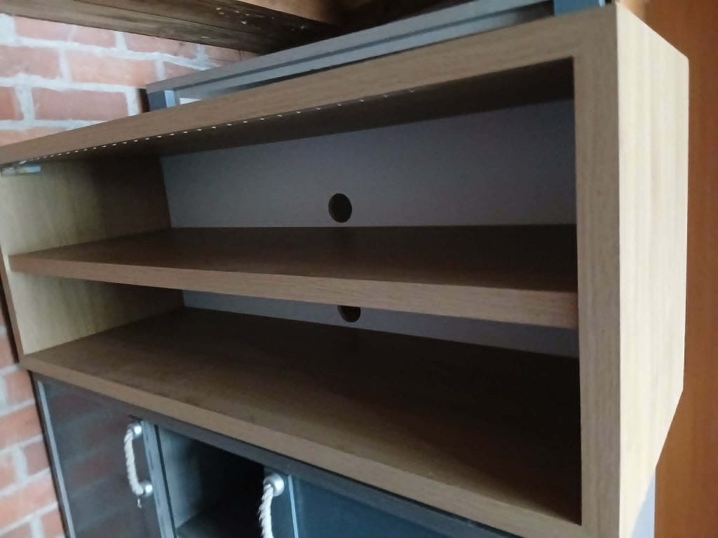 Meuble TV marron avec éclairage 140 x 50, Enlèvement, Comme neuf