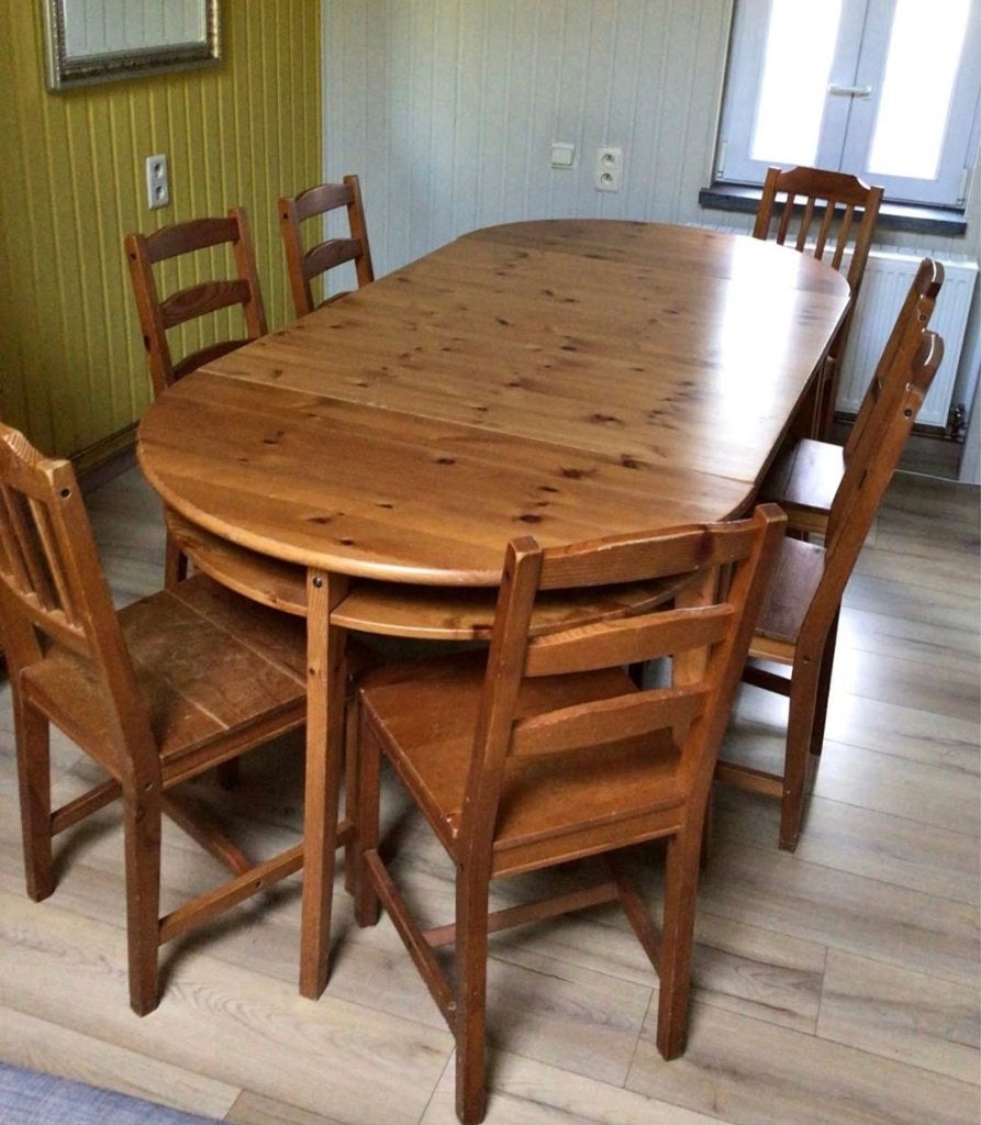 Modulaire tafel en stoelen, Huis en Inrichting, Ophalen, Gebruikt, 6 tot 8 stoelen