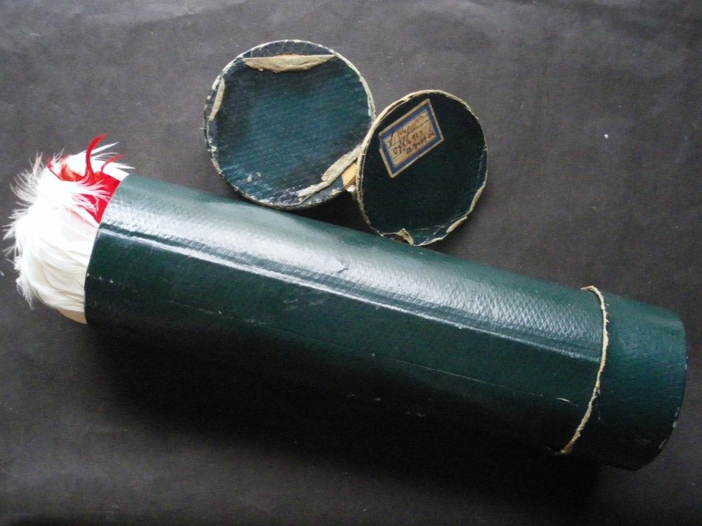 Plumet "casoar" pour shako en étui, complet de son olivette, Verzenden, Landmacht, Helm of Baret