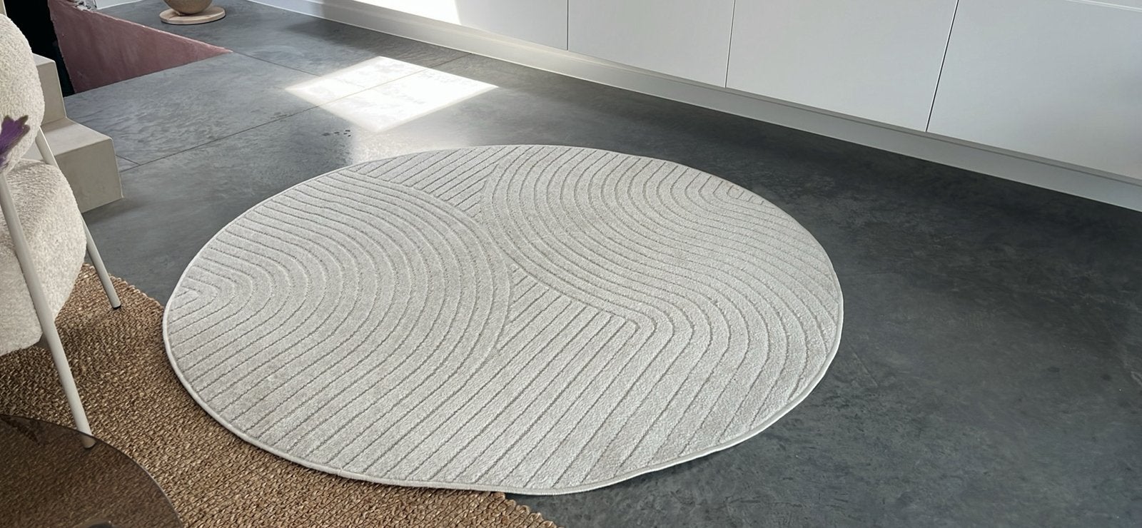 Tapis blanc, Maison & Meubles, Ameublement | Tapis & Moquettes, Enlèvement, Comme neuf, Blanc