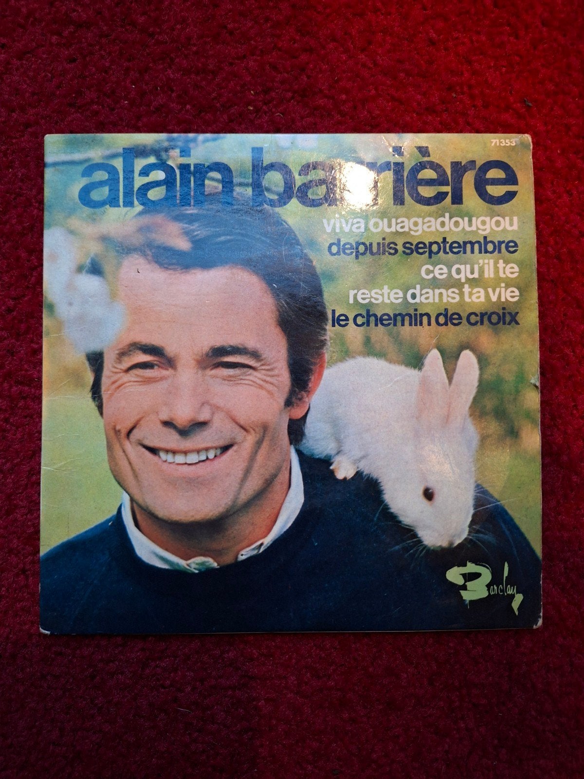 Vinyl - EP Alain Barriere - 1969. Viva Ouagadougou, Gebruikt, Overige genres, 7 inch, Ophalen of Verzenden