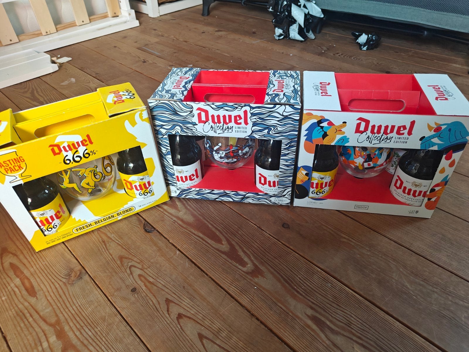 3 verzamelboxen Duvel, Verzamelen, Biermerken, Ophalen, Duvel