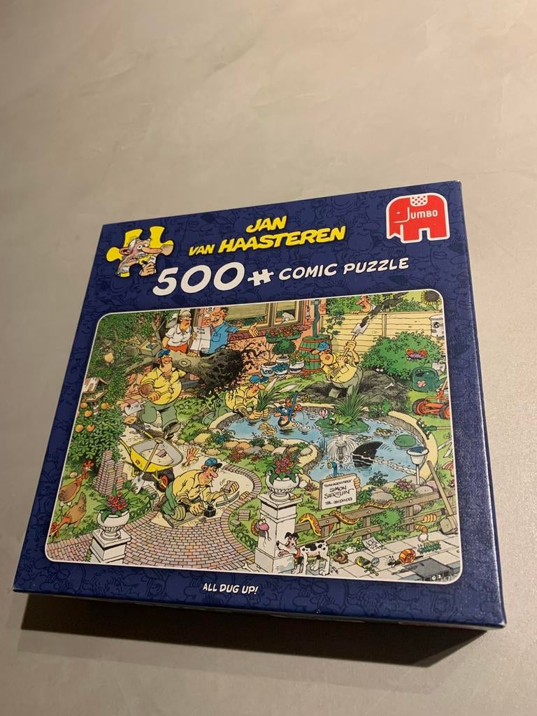 Jan van Haasteren puzzel 500 stukken - all dug up, Ophalen of Verzenden, Zo goed als nieuw