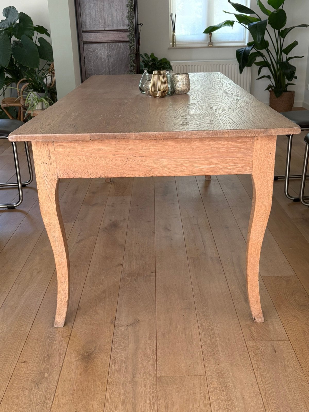 Vol eiken tafel, Ophalen, Gebruikt, Eikenhout, 50 tot 100 cm