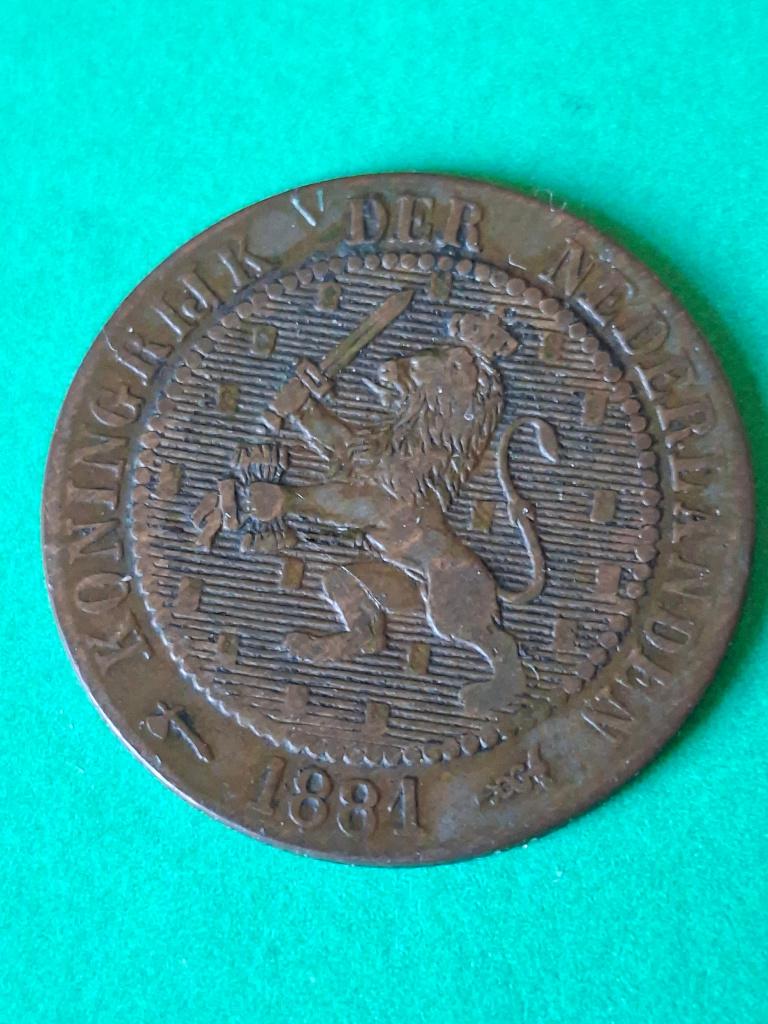1881 halve stuiver in brons Willem III, Postzegels en Munten, Munten | Nederland, Verzenden, Koning Willem III, Overige waardes