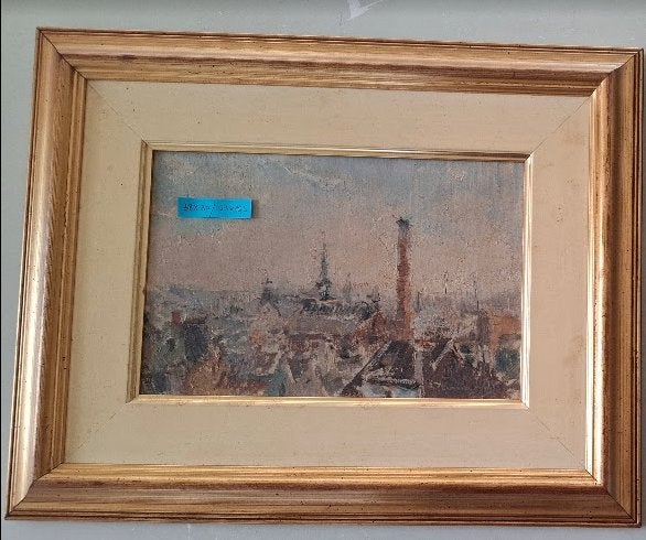Schilderij George Lambillotte 1941, Antiek en Kunst, Paneel, Impressionistisch, Ophalen of Verzenden, Gedateerd