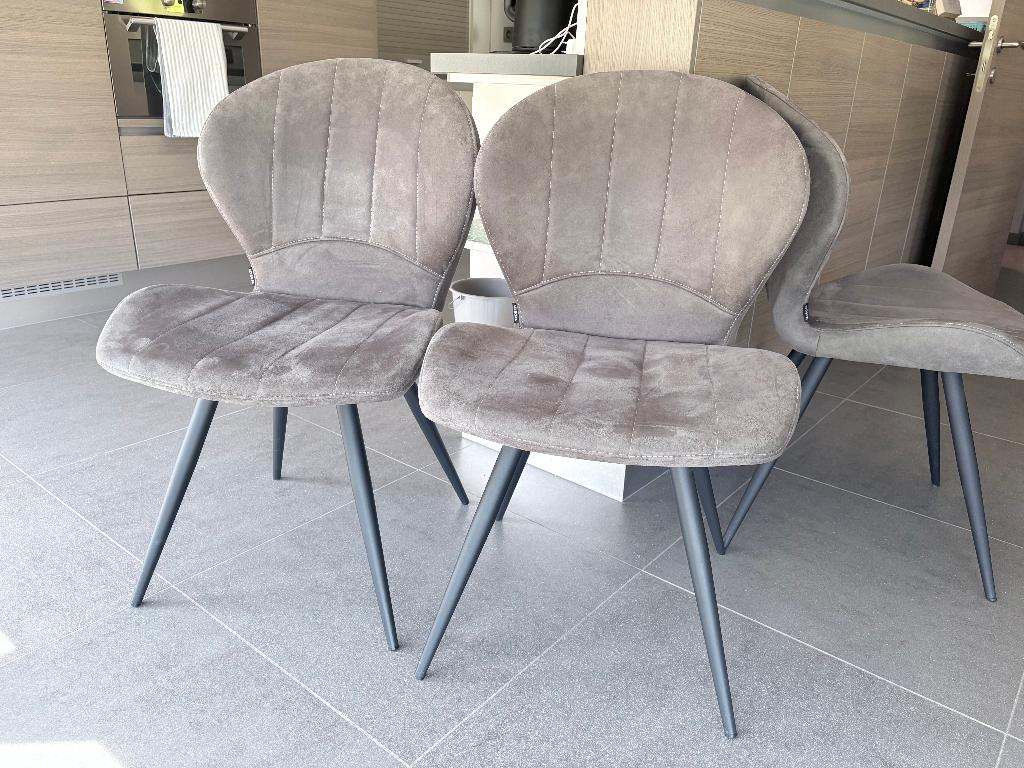 6 eetkamer stoelen MXSOFA, Maison & Meubles, Chaises, Tissus, Gris, Comme neuf, Enlèvement