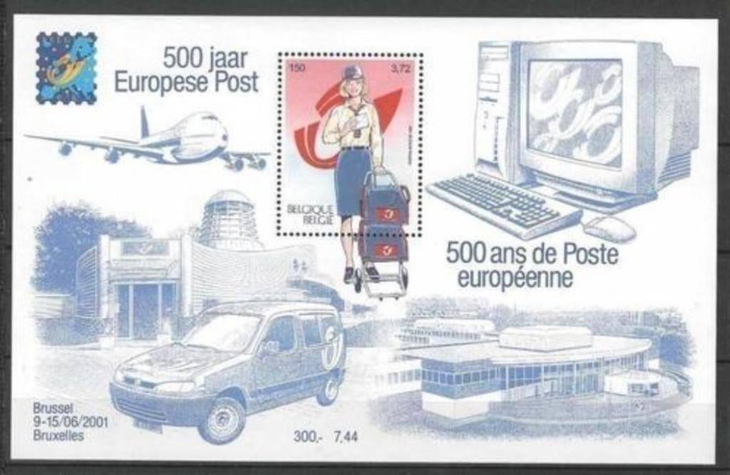Belgie 2001 - Yvert Blok 87 /OBP Blok 91 - Post vandaag (PF), Postzegels en Munten, Postzegels | Europa | België, Verzenden, Postfris