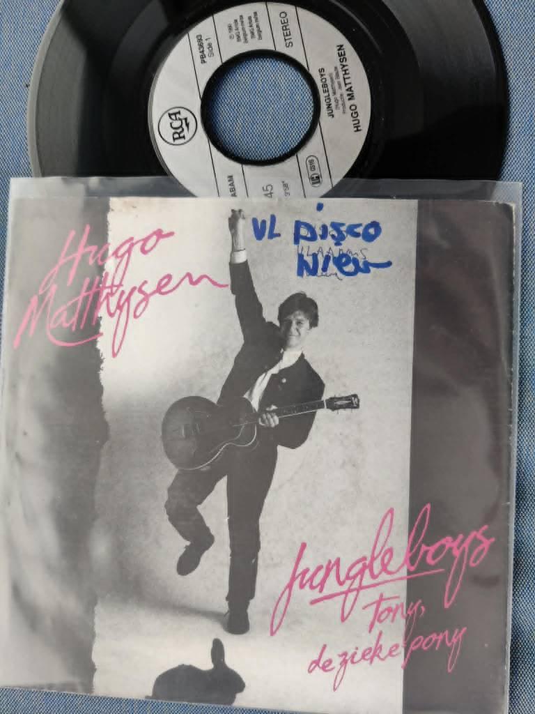 Hugo matthysen (jungleboys, rca, pb43693, germany), Cd's en Dvd's, Ophalen of Verzenden, Nederlandstalig, Single