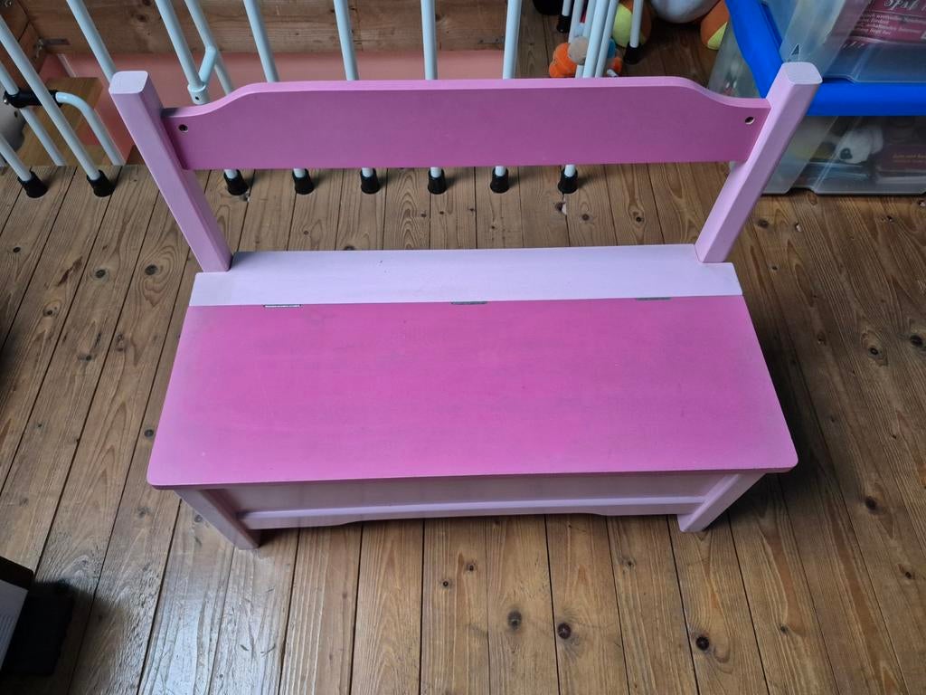 roze houten opbergbank, Ophalen, Zo goed als nieuw, Overige typen
