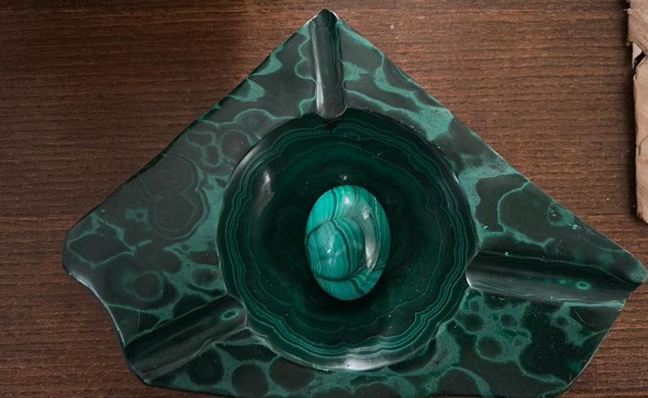 Vide poche avec oeuf en malachite katanga congo, Enlèvement ou Envoi, Minéral