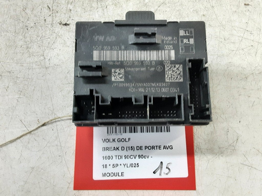 UNITE ELECTRONIQUE Golf VII Variant (AUVV) (5Q0959593B), Volkswagen, Mevr. I. Hauben, Utilisé, Rue de l'Espoir 34 34
4030  GRIVEGNÉE, BE