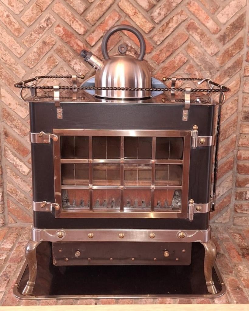 Kachel Riedes style, Ophalen, Gebruikt, Vrijstaand, Kolenkachel