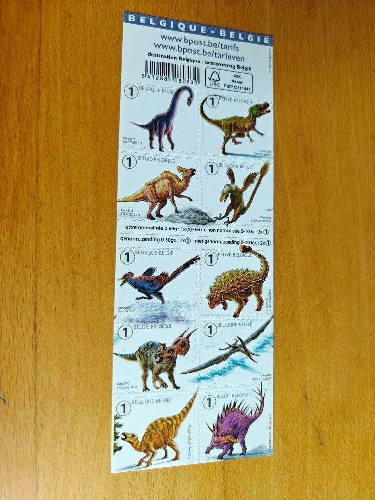 2015 Dinosaurussen 4549-4558- tarief 1 België, Postzegels en Munten, Postzegels | Europa | België, Postfris, Frankeerzegel, Overig
