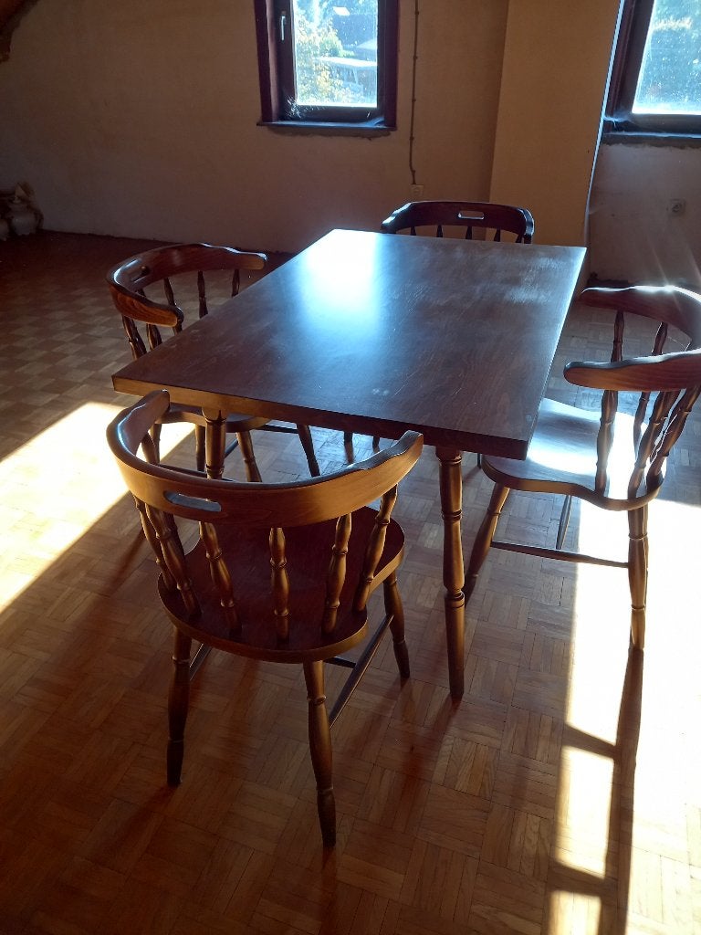 Keukentafel  en stoelen, Ophalen, Gebruikt, 100 tot 150 cm, 50 tot 100 cm