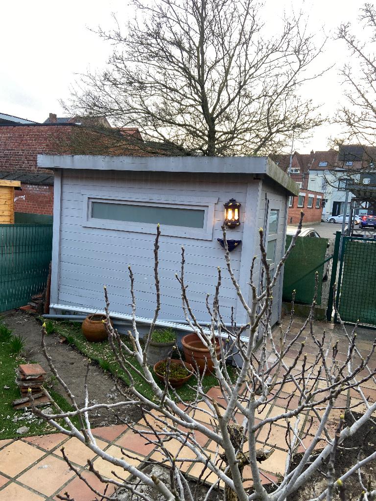 tuinhuis 2m90 op 2m te Kortrijk, Ophalen, Gebruikt, Tuinhuis, Minder dan 200 cm