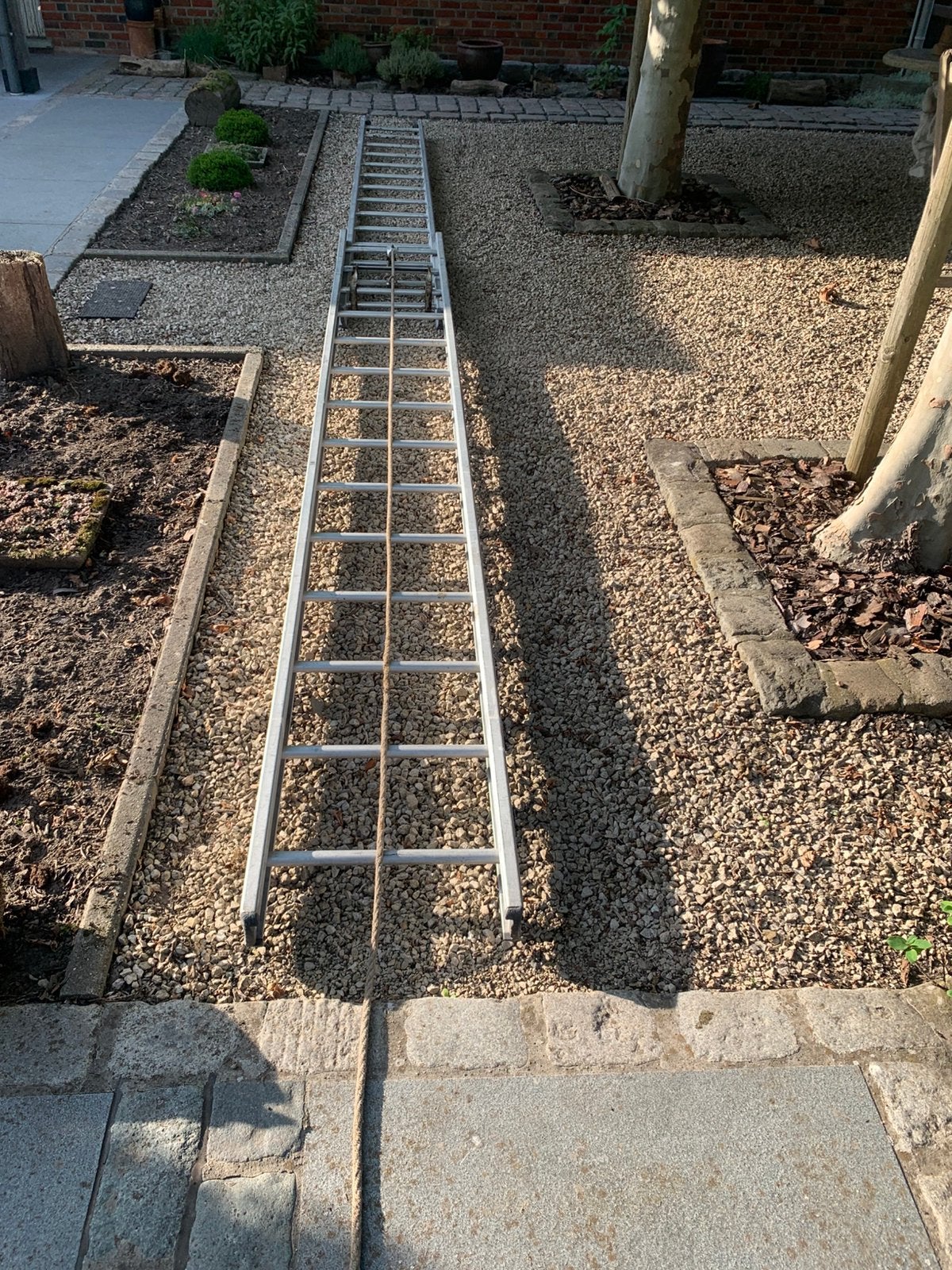 2 delige aluminium ladder., Ophalen, Gebruikt, Ladder, 4 meter of meer