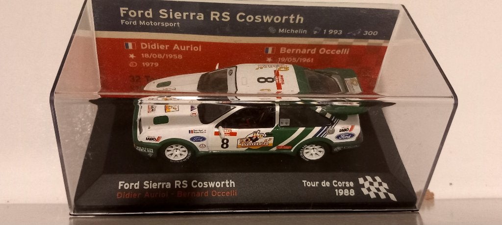 1/43 Ford Sierra RS Cosworth Tour de Corse 1988 IXO Altaya, Enlèvement ou Envoi, Comme neuf, Voiture, Autres marques