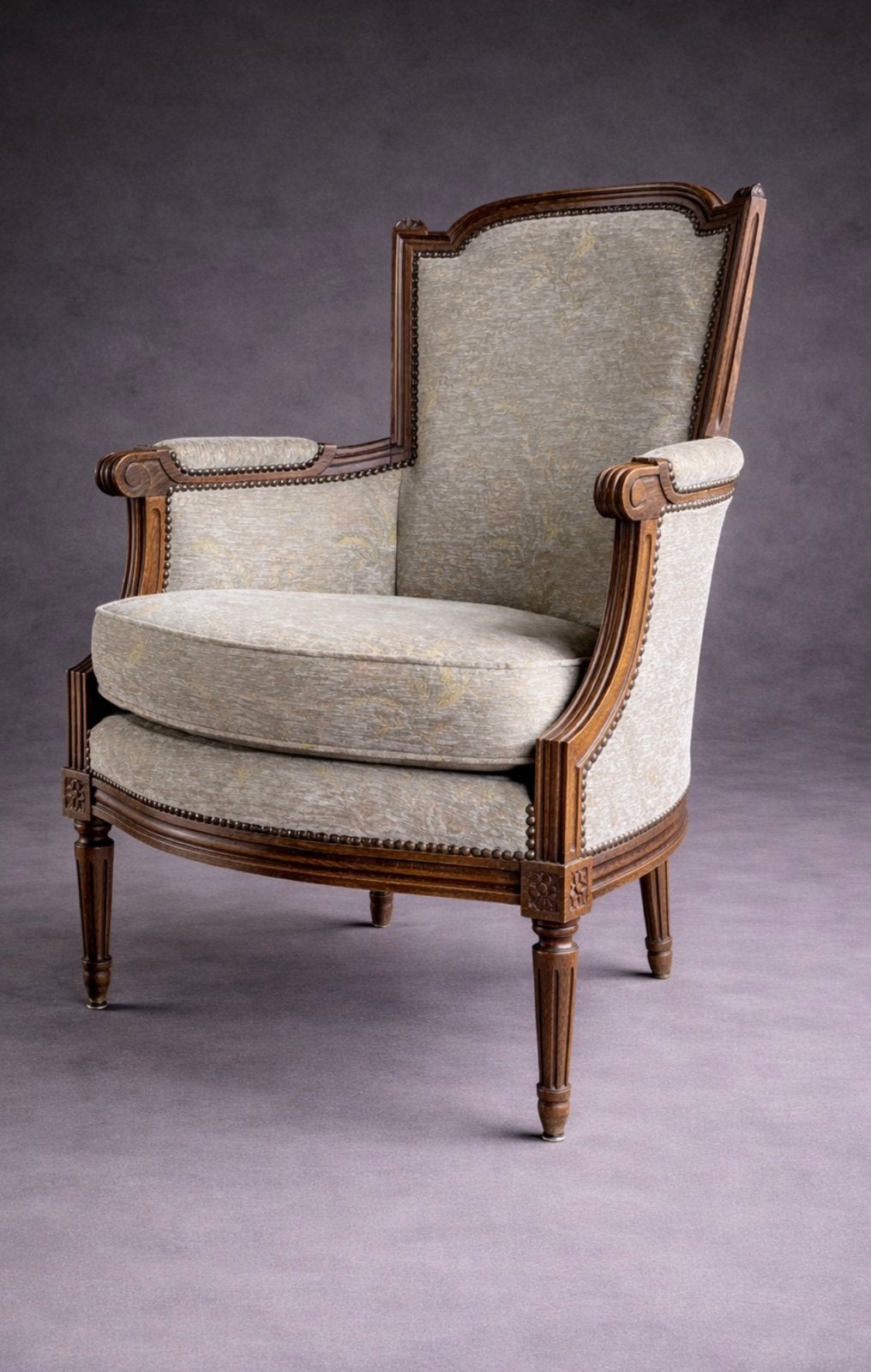 Fauteuil ancien de style Louis XVI classique, XIXe siècle., Enlèvement, Comme neuf, Bois