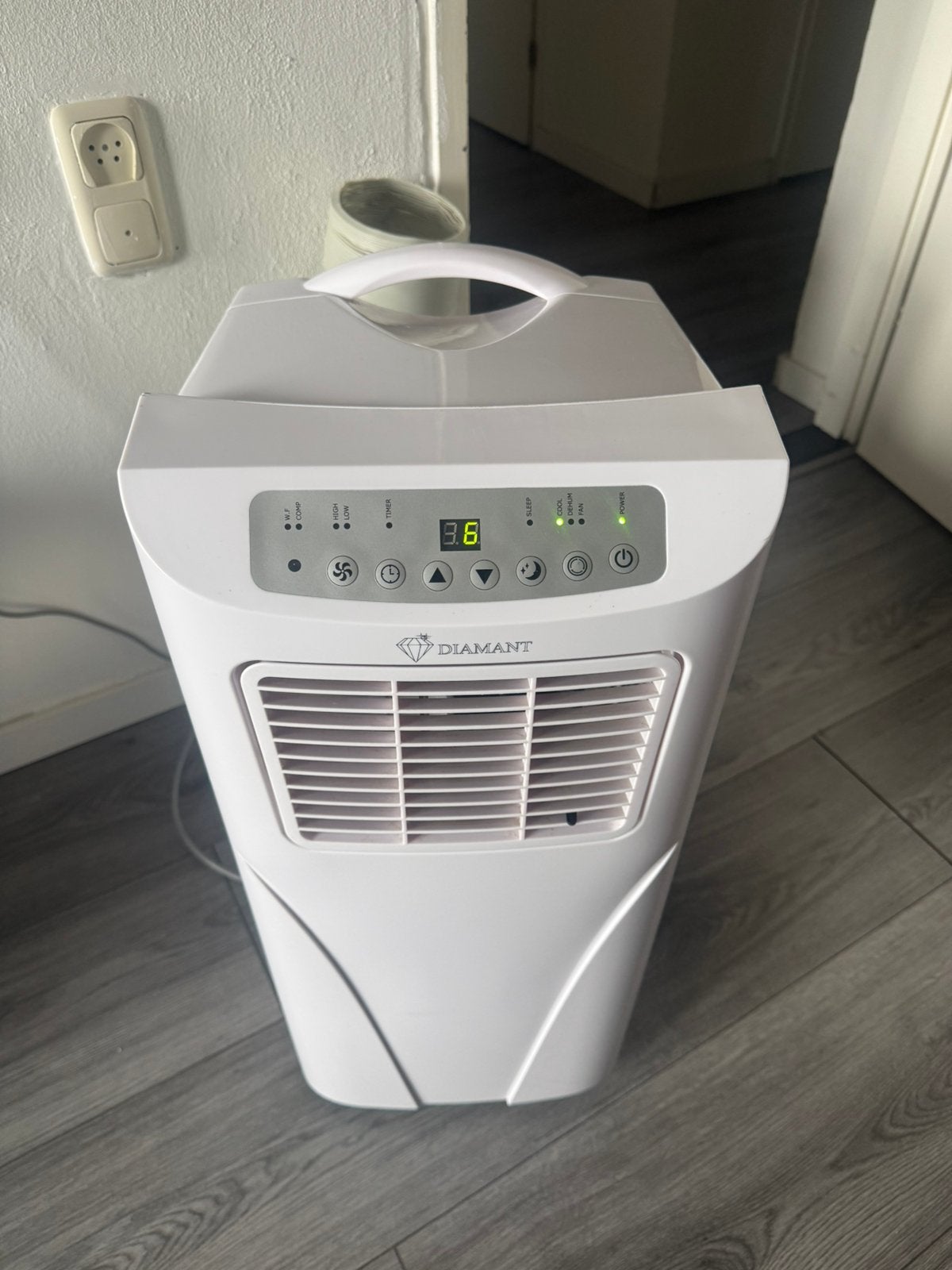 Diamant Mobiele Airco 7000 BTU met Afstandsbediening, Enlèvement, Comme neuf, Climatiseur mobile, Télécommande
