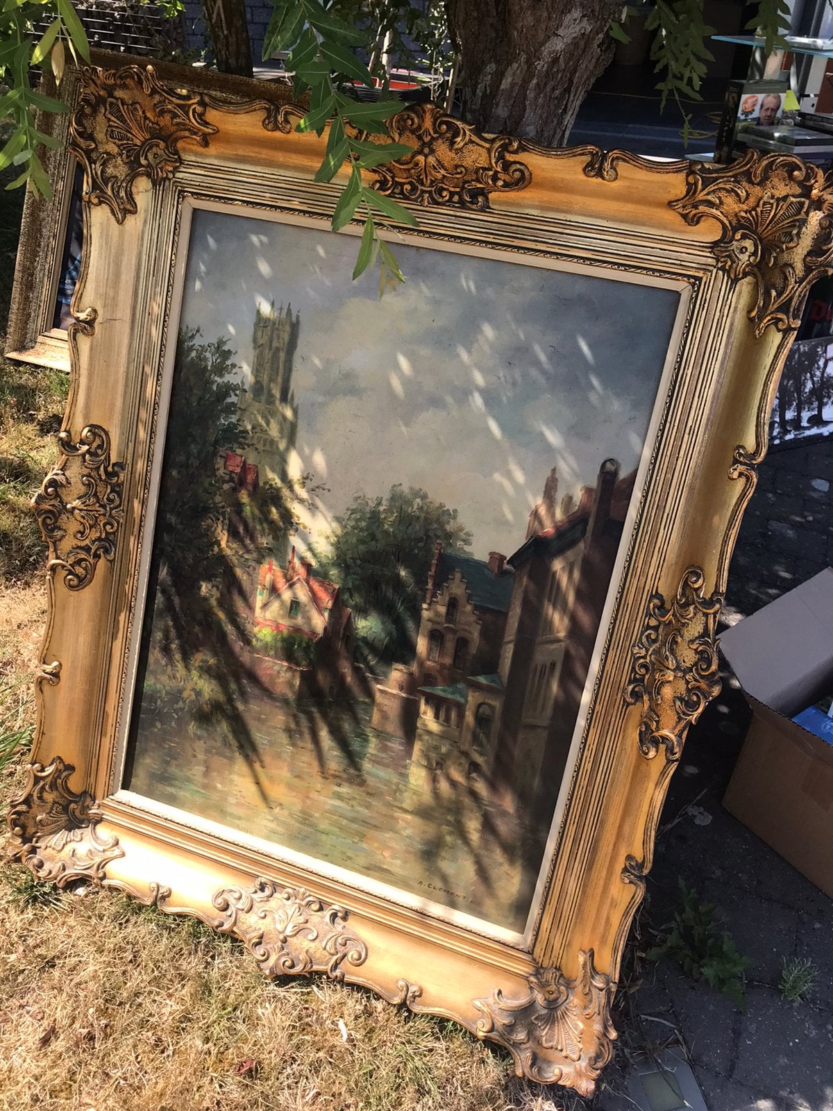 Schilderij Brugge A Clement, Ophalen