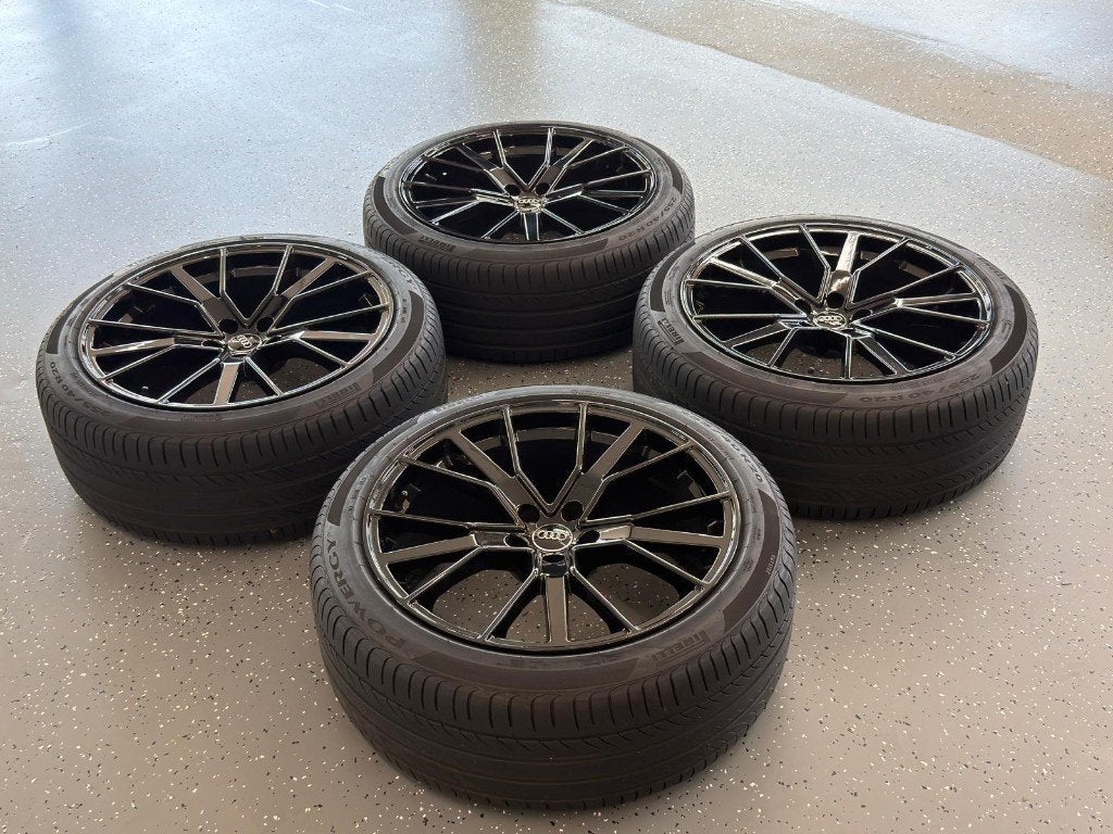 Kit complet de pneus Pirelli avec jantes Audi, parfait état, Autos : Pièces & Accessoires, Pneus & Jantes, Pneus et Jantes, Pneus été