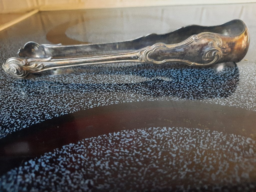 vintage mooie sterke metalen suiker tang, Huis en Inrichting, Keuken | Bestek, Ophalen of Verzenden