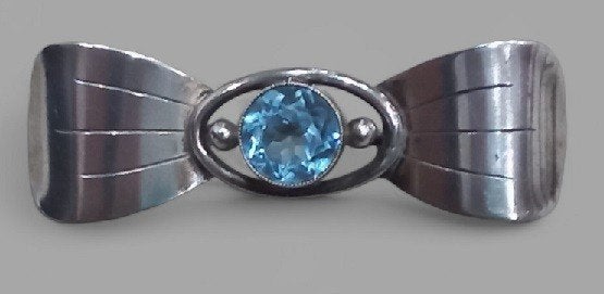 art-deco vintage zilveren brochespeld., Gebruikt, B, Ophalen of Verzenden, Zilver