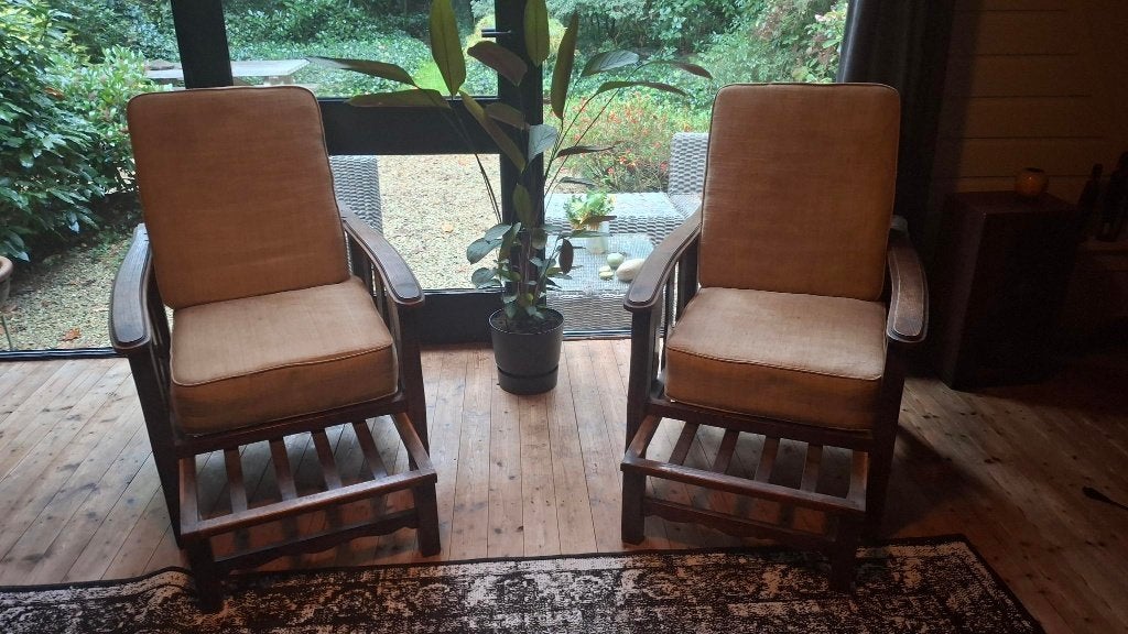 Set Arts and Crafts vintage Morris chairs, Antiek en Kunst, Ophalen