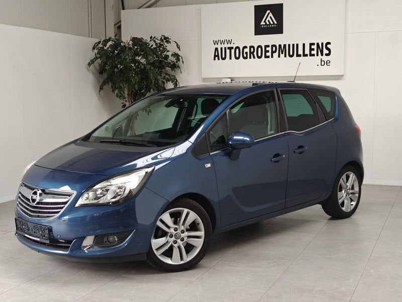Opel Meriva Turbo ECOTEC Ultimate Edition AUT, Auto's, Monovolume, Gebruikt, Blauw, Leder en Stof