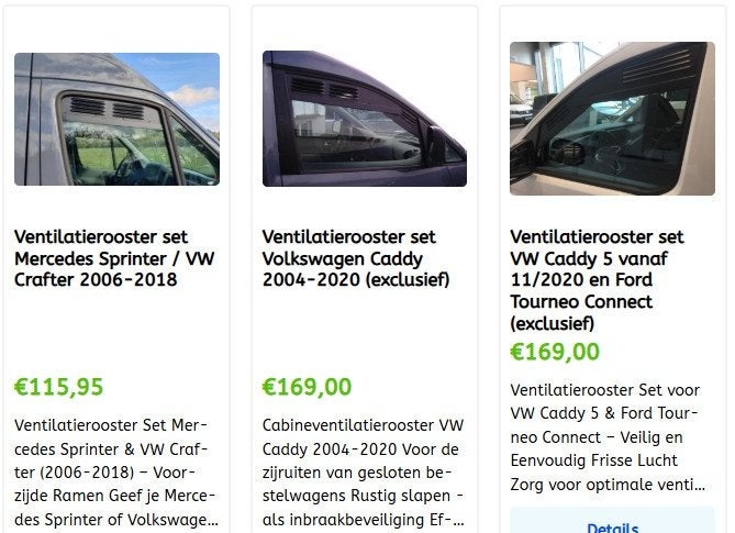 Ventilatieroosters ramen buscampers veel merken en modellen, Caravans en Kamperen, Mobilhome-accessoires, Ophalen of Verzenden