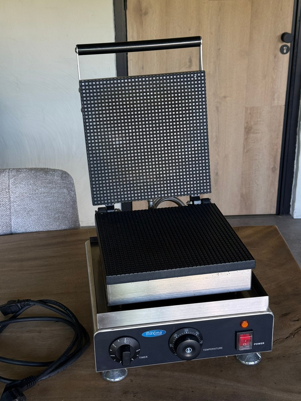 Maxima stroopwafelijzer- 2x gebruikt!, Elektronische apparatuur, Ophalen, Zo goed als nieuw