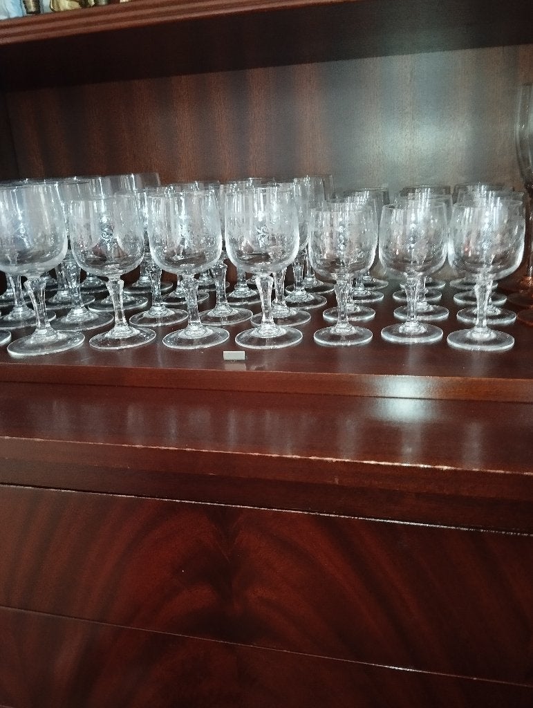 36 verres cristal d'Arques 12 x 3, Enlèvement