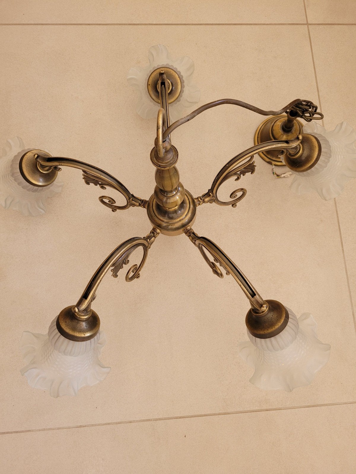 Lustre, Maison & Meubles, Enlèvement, Utilisé, Métal, E14 (petit)