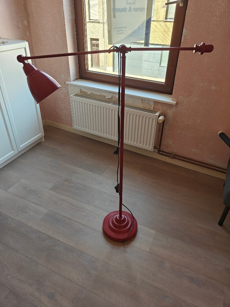 Rode staanlamp, Huis en Inrichting, Ophalen, Gebruikt, 100 tot 150 cm, E27 (groot)