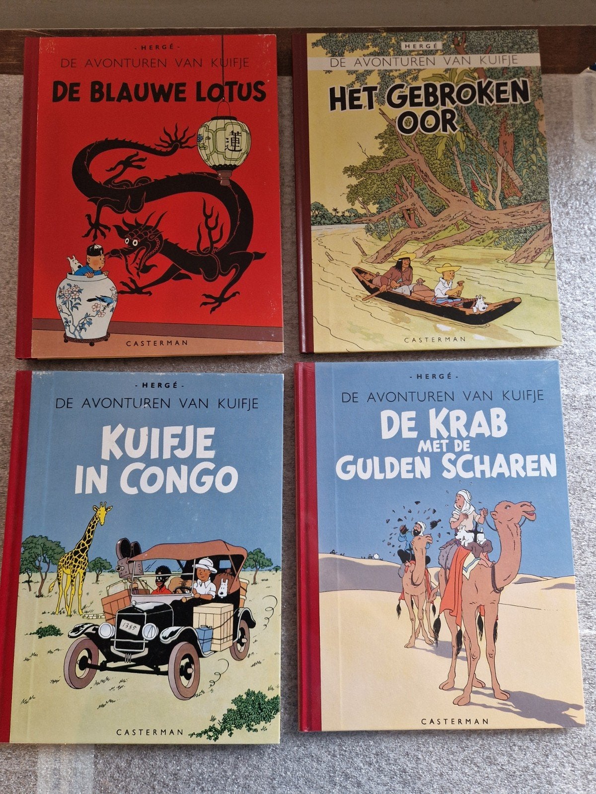 Kuifje 4 hardcover vintage strips, Ophalen of Verzenden