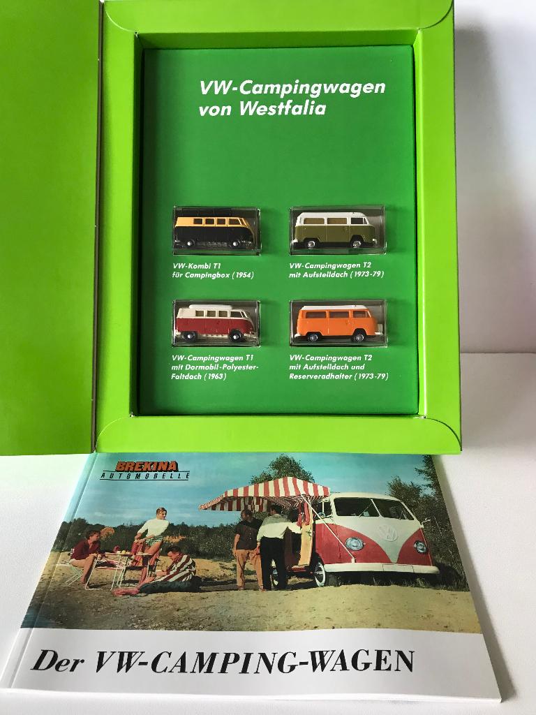 BOX/SET - VOLKSWAGEN CAMPING WAGEN - BREKINA - 1:87, Hobby en Vrije tijd, Verzenden, Nieuw, Bus of Vrachtwagen, Brekina