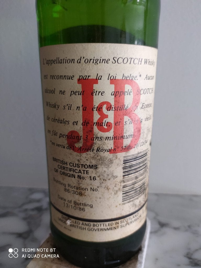 J&B Rare 1986, Divers, Enlèvement