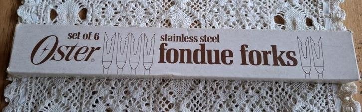 5 Vintage fondue vorken, Oster, originele verpakking, Enlèvement ou Envoi