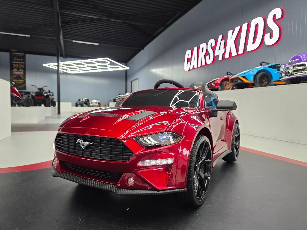Kinderauto Ford Mustang - 24 volt - drift - leren zit - RC, Ophalen of Verzenden, Nieuw, Afstandsbediening
