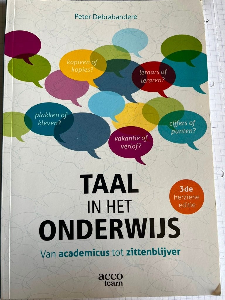 Taal in het onderwijs, van academicus tot zittenblijver, Boeken, Ophalen of Verzenden, Nieuw, Hogeschool, Peter Debrabandere