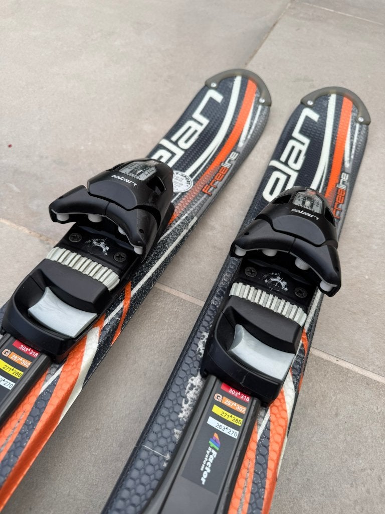 Korte ski's Elan (98cm) met skizak / Snowblades, Minder dan 100 cm, Ophalen, Overige merken, Ski's