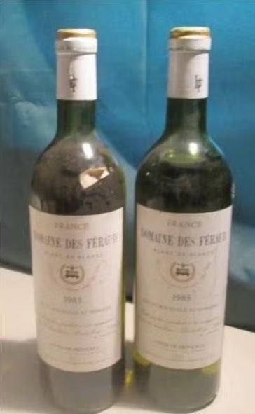 2x Domaine des Feraud - blanc de blancs - 1983, Frankrijk, Ophalen of Verzenden, Vol, Witte wijn