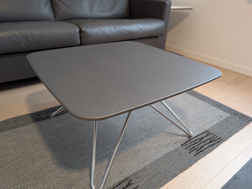 Design salontafel Leolux Cimber (70x70x38), Huis en Inrichting, Ophalen, Gebruikt, 50 tot 100 cm, Vierkant