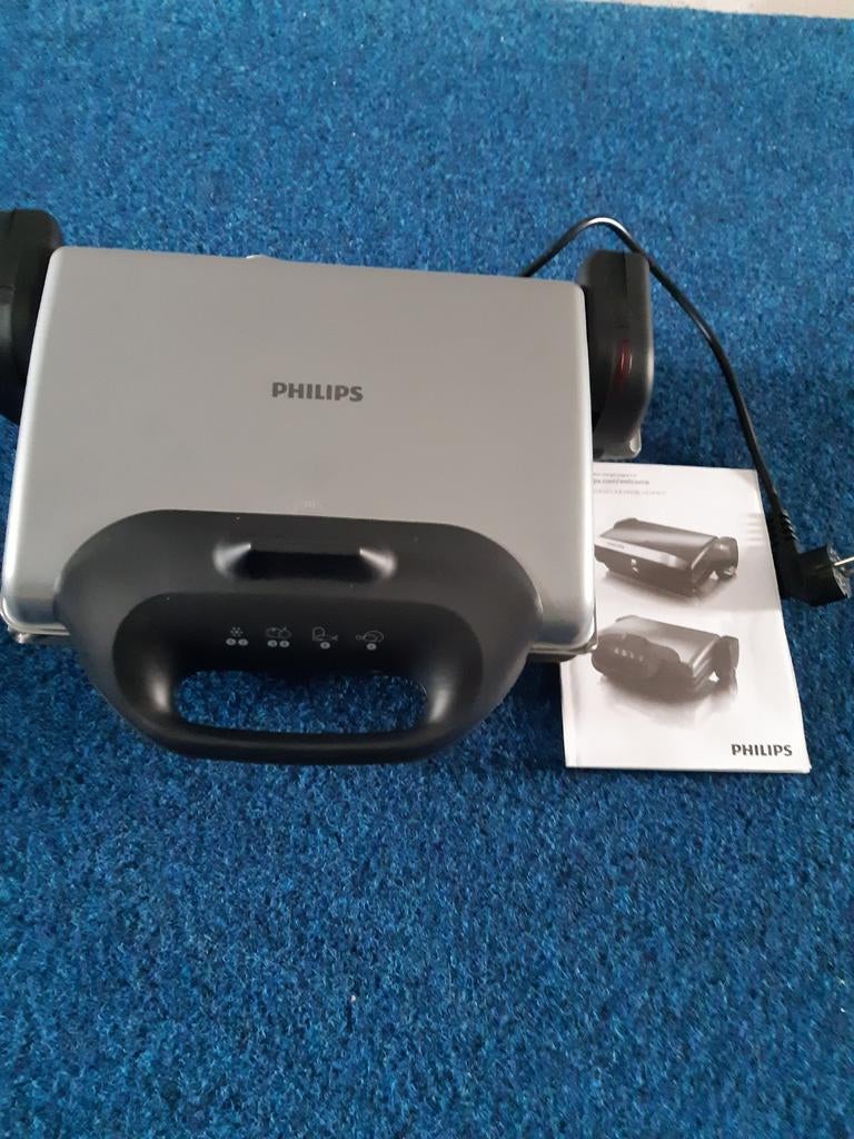 GRILL van PHILIPS 2000 W, Ophalen of Verzenden, Uitneembare platen, Zo goed als nieuw