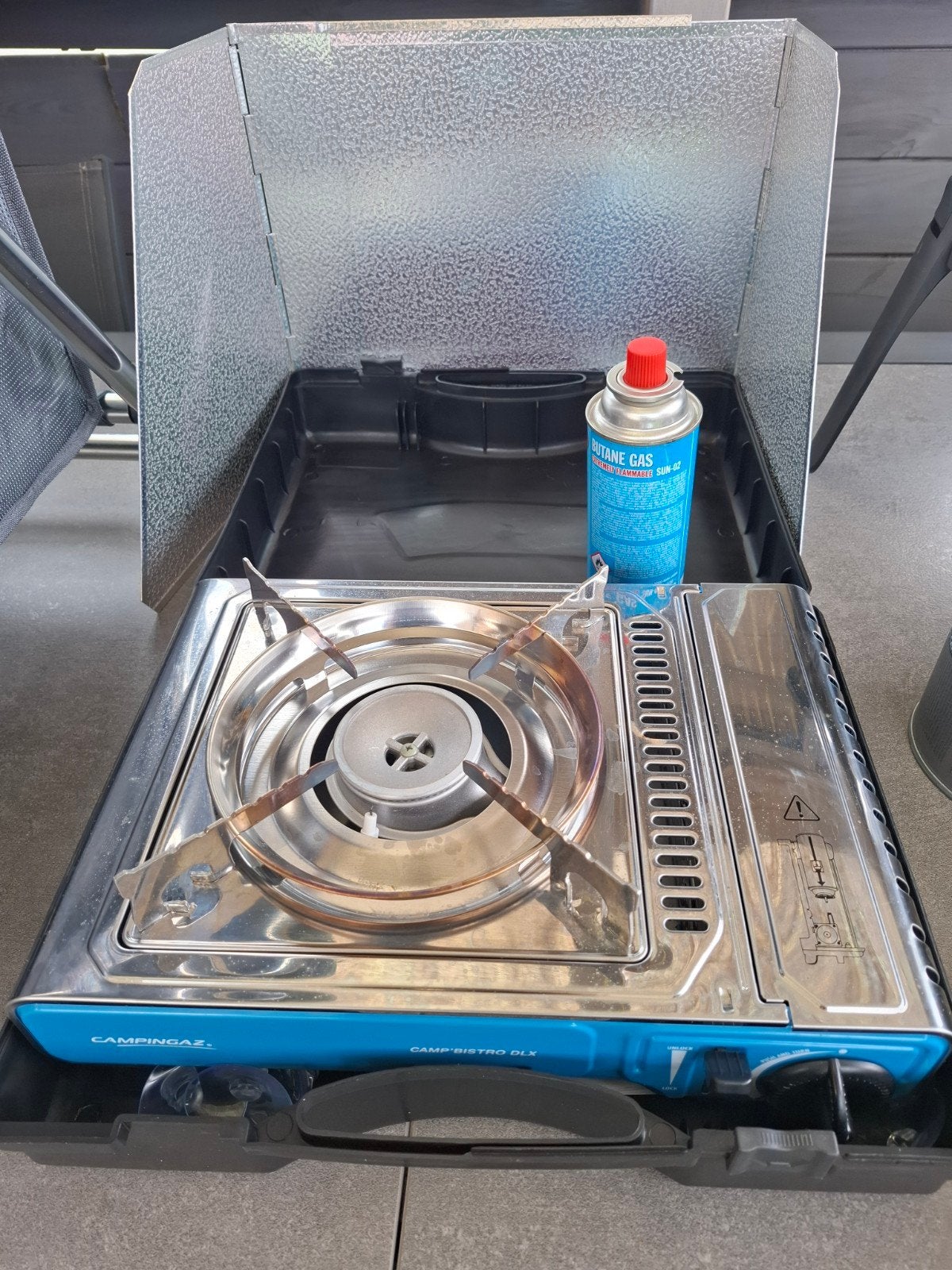 Gasvuurtje campingaz, Ophalen