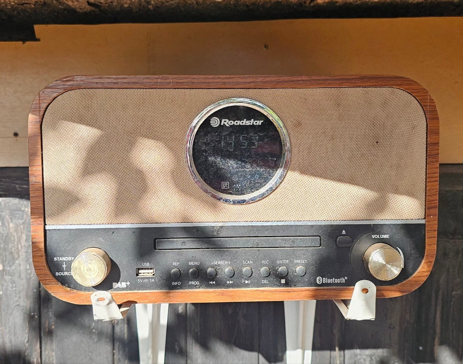 Roadstar Retro Radio met Bluetooth en USB - Houtlook, Audio, Tv en Foto, Ophalen, Radio